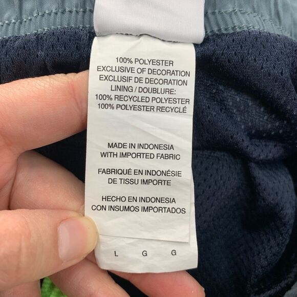 Nike Shorts Mens L Large Navy Colorblock Swimming Water Beach Swim Lined Trunks - Picture 11 of 14